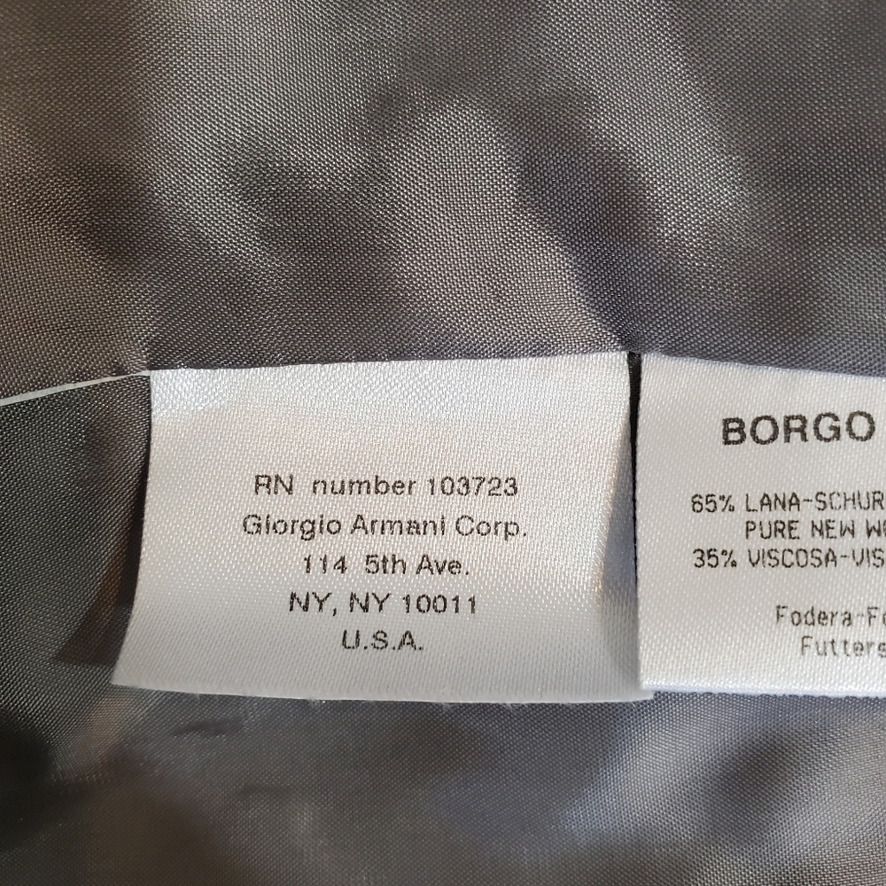 Giorgio Armani Borgo 21 blazer jacket scarf 44 Eur - Picture 8 of 8